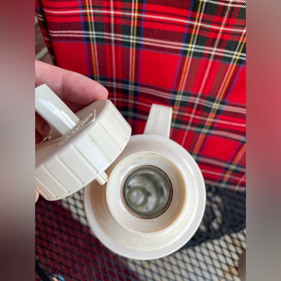 Vintage Red Plaid THERMOS Travel Picnic Set Canvas Bag King Seeley 1973 70's - Picture 5 of 16